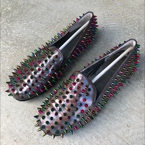 UNIF Hellraiser Metallic Rainbow Spikes Flats